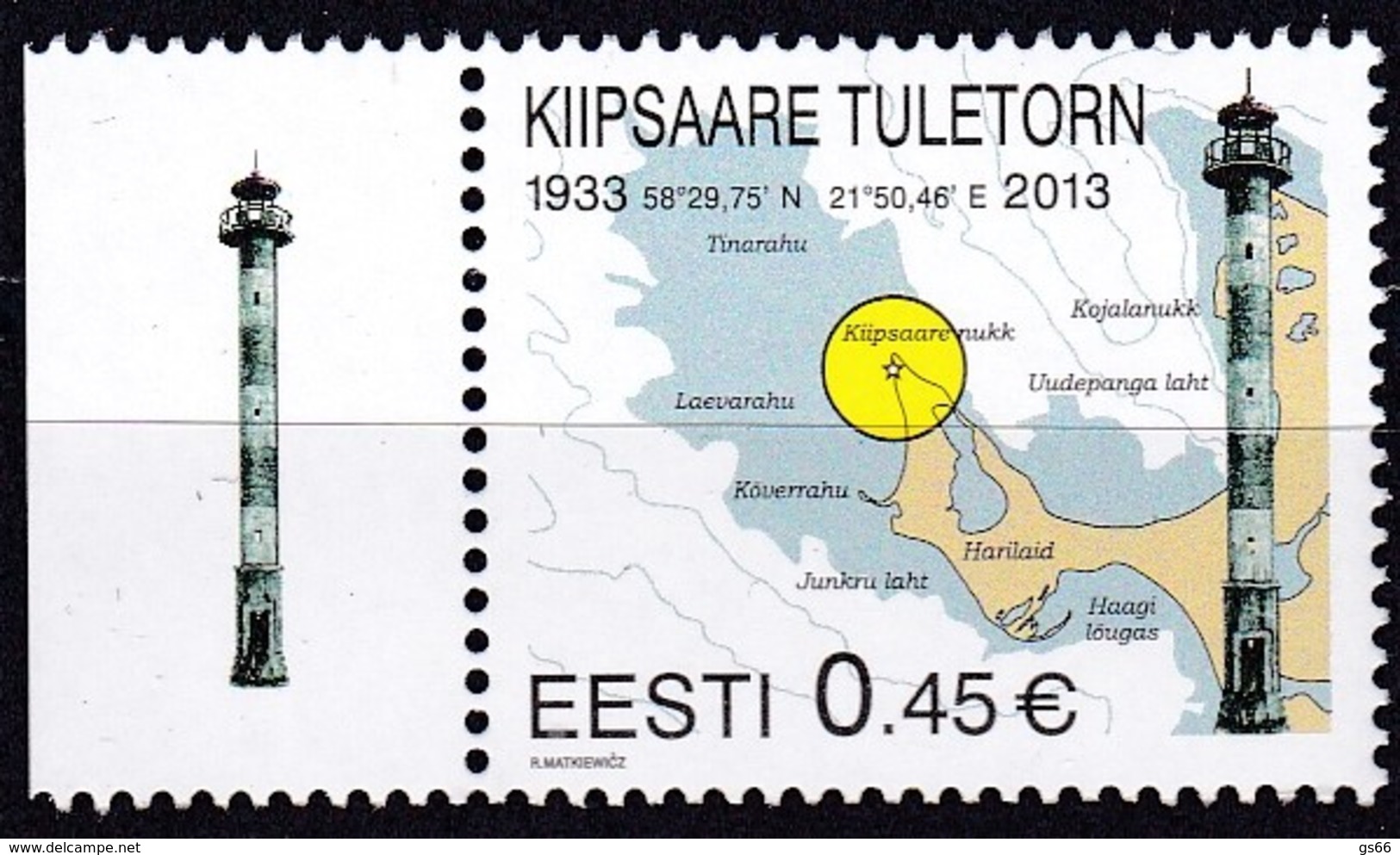 EESTI, 2013, 754,,  Leuchtturm Kiipsaare.. MNH ** - Estland