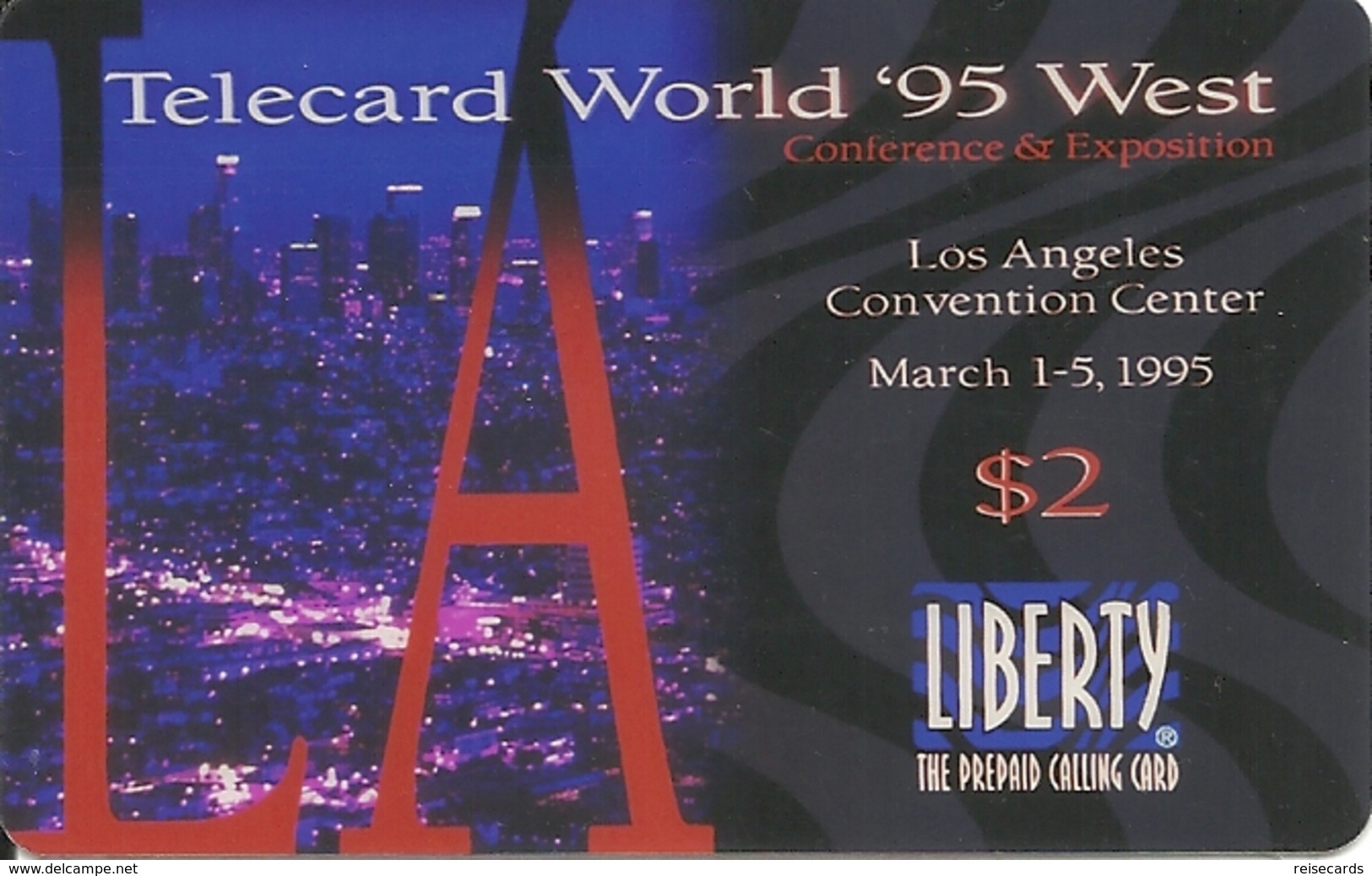 USA: Quest Telecom, Liberty - TeleCard World '95 Exposition Los Angeles - Sonstige & Ohne Zuordnung