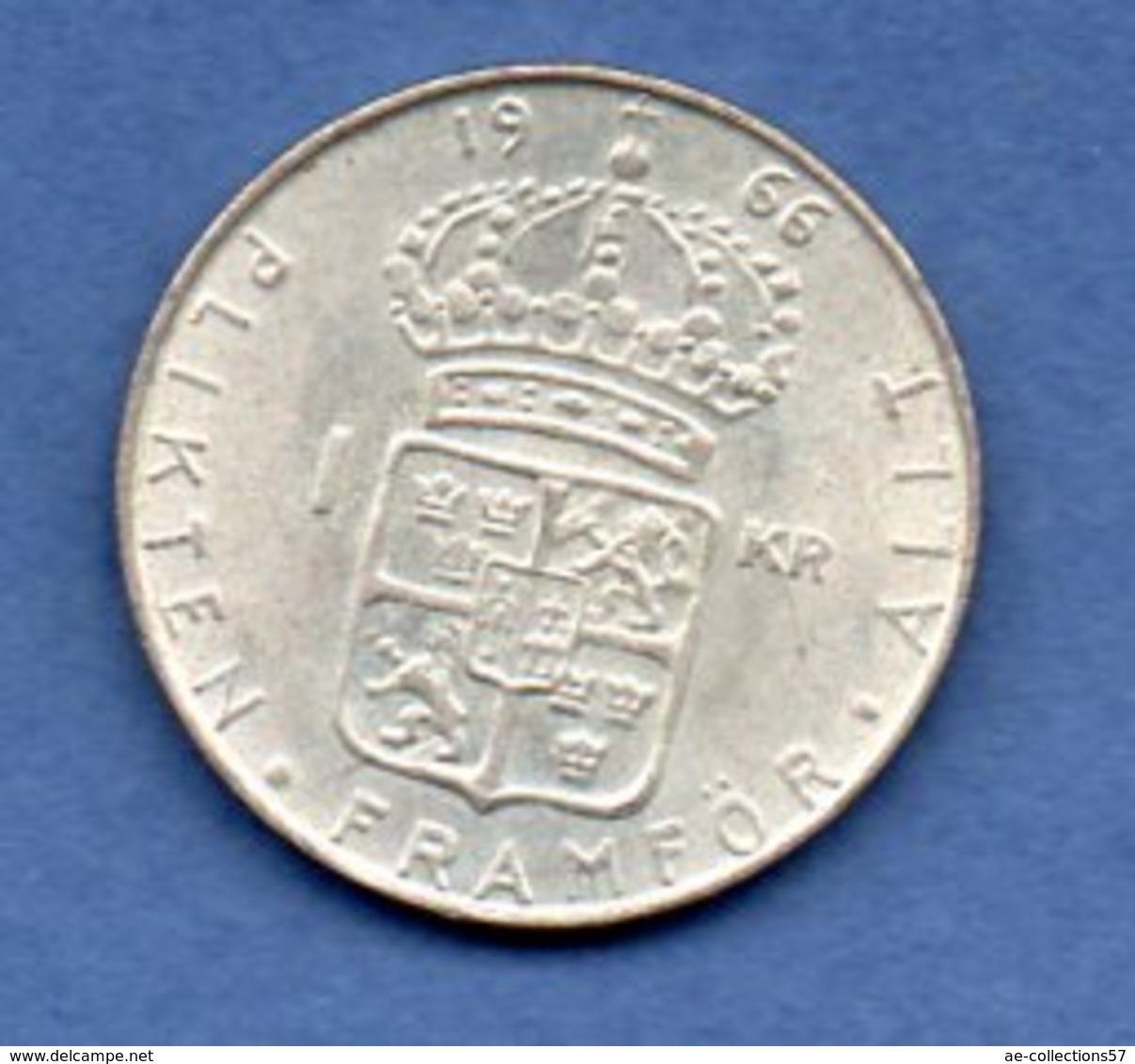 Suède  -  1 Krone 1966  - Km # 826  - état  SUP+ - Suède