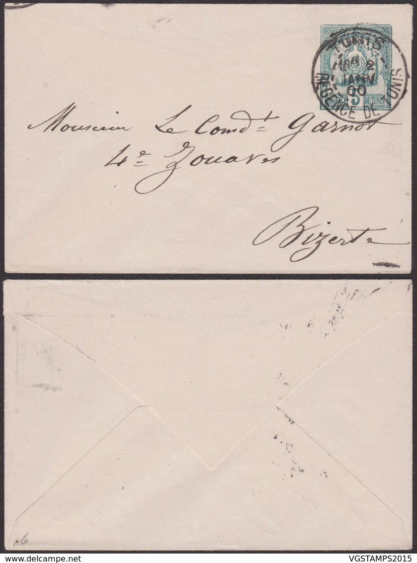 TUNISIE EP DE TUNIS 02/01/1900 Vers BIZERTE (6G20271) DC-1683 - Lettres & Documents