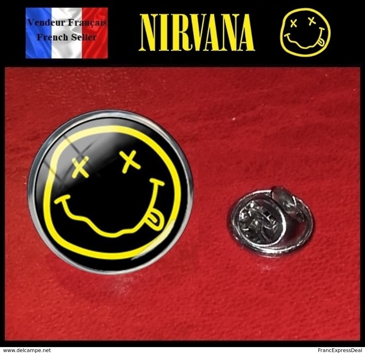 Pins Pin's Badge NEUF Métal Et Verre ( Brooch ) - Nirvana ( Ref 2 ) - Musique