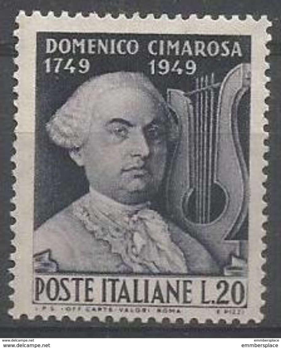 Italy  - 1949 Cimarosa Anniversary 20L MNH **   Sc 530 - 1946-60: Mint/hinged