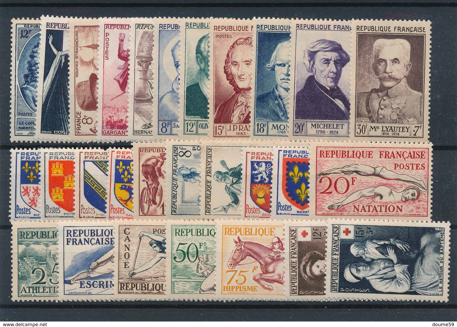 CL-37: FRANCE: Lot  Avec Année 1953** - 1950-1959