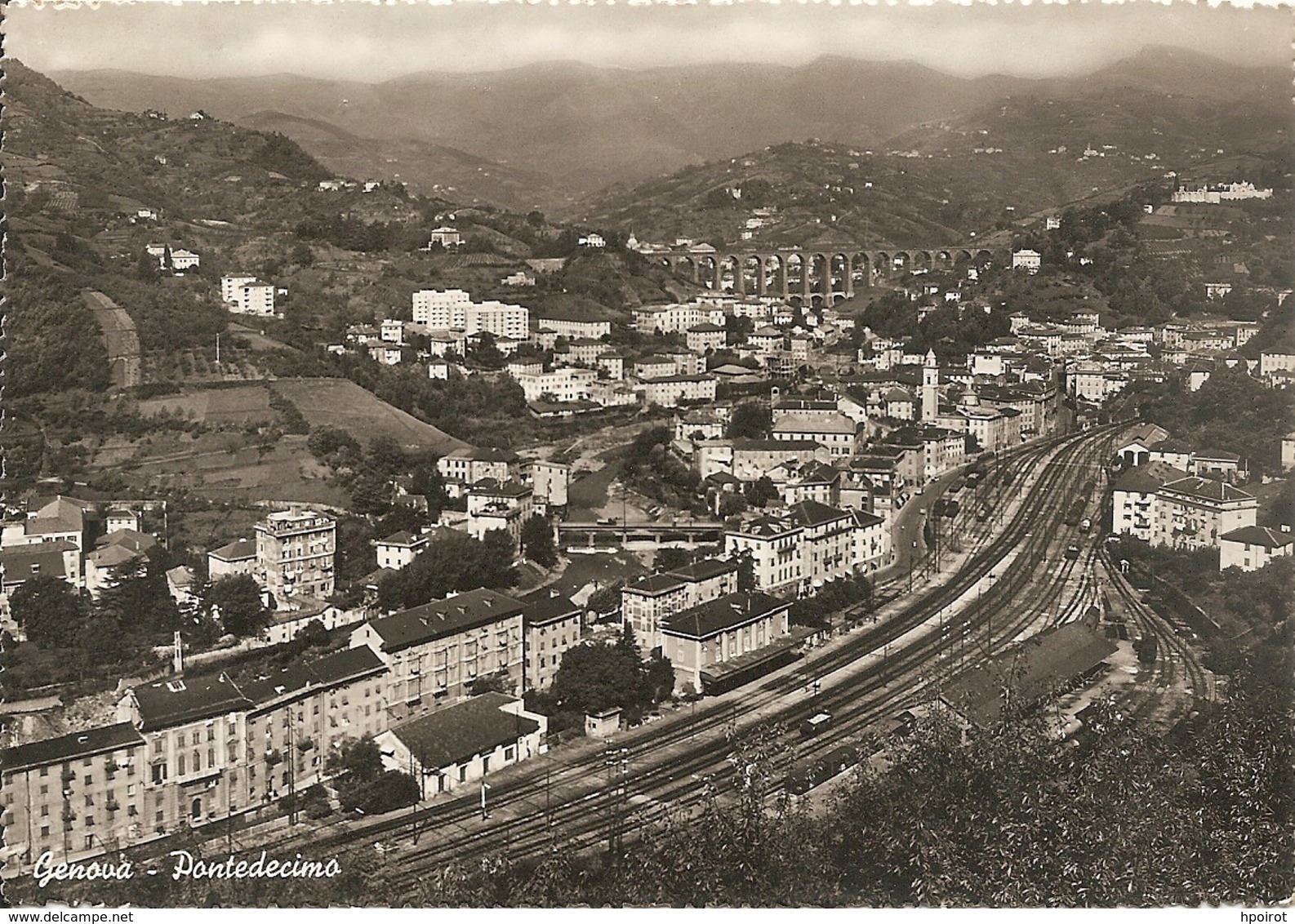 GENOVA - PONTEDECIMO - FERROVIA - FORMATO GRANDE - VIAGGIATA 1953 - (rif. E11) - Genova (Genoa)