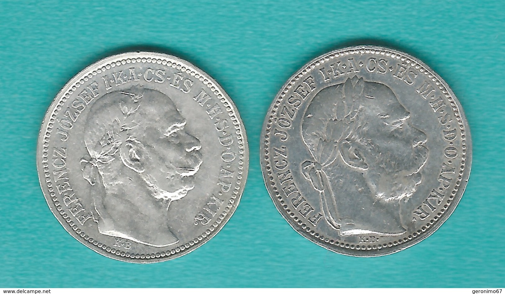 Hungary - Franz Josef - 1 Corona - 1895 (KM484); 1915 (KM492) - Hongrie