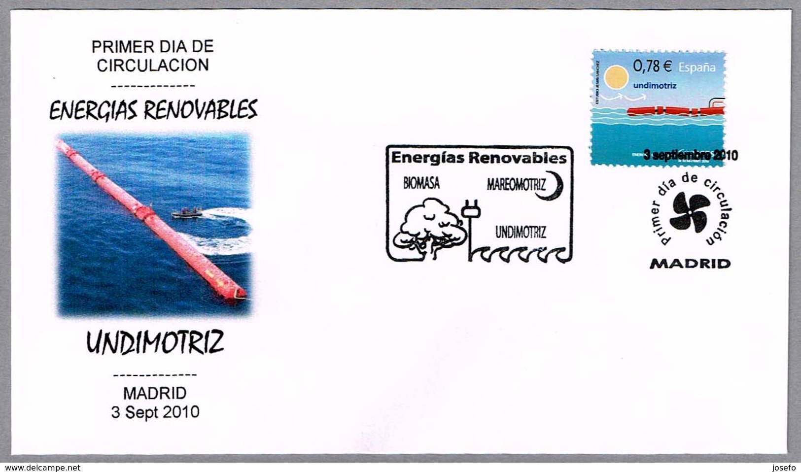 ENERGIAS RENOVABLES - UNDIMOTRIZ. RENEWABLE ENERGIES - WAVE POWER. SPD/FDC Madrid 2010 - Protección Del Medio Ambiente Y Del Clima