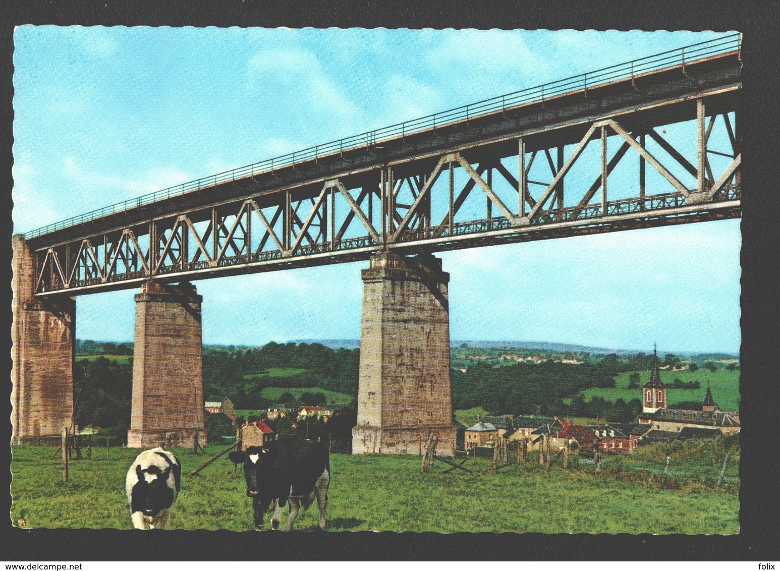 Moresnet / Moresnet Village - Le Viaduc Du Chemin De Fer - Vache / Koe / Kuh / Cow - état Neuf - Blieberg