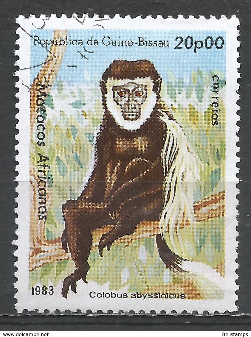 Guinea-Bissau 1983. Scott #462 (U) African Apes And Monkey, Colobus Abyssinicus - Guinée-Bissau