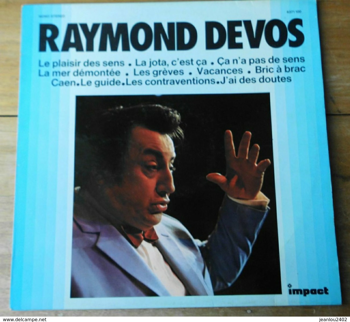 Vinyle "Raymond DEVOS" "Le Plaisir De Sens" - Humour, Cabaret