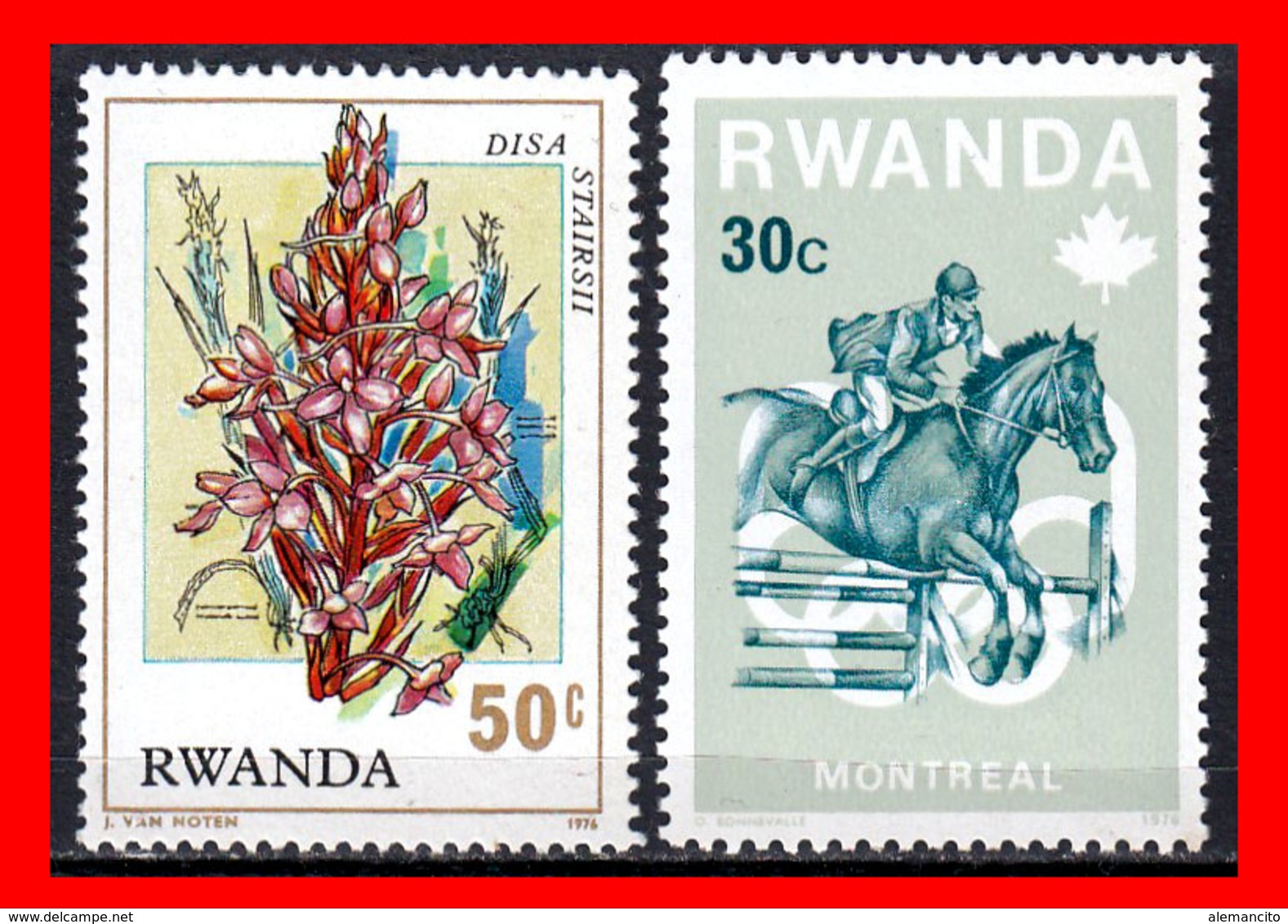 AFRICA../ RWANDA 2 STAMP AÑO 1976 - 1970-1979