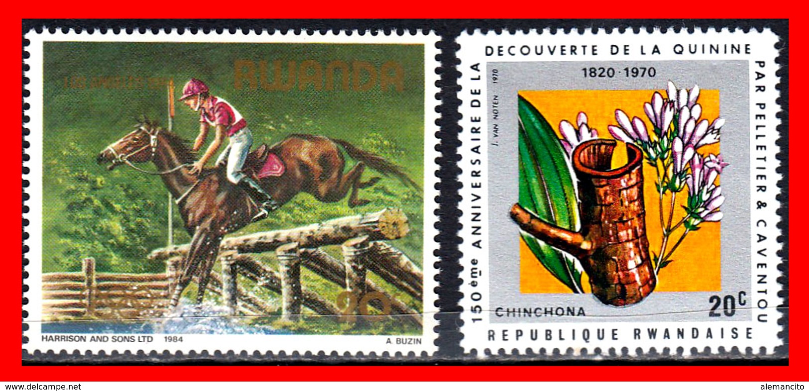 AFRICA../ RWANDA 2 STAMP AÑO 1984 - 1980-1989