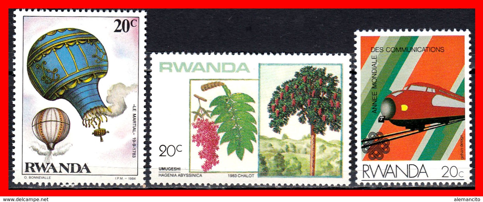 AFRICA../ RWANDA 2 STAMP AÑO 1984 - 1980-1989