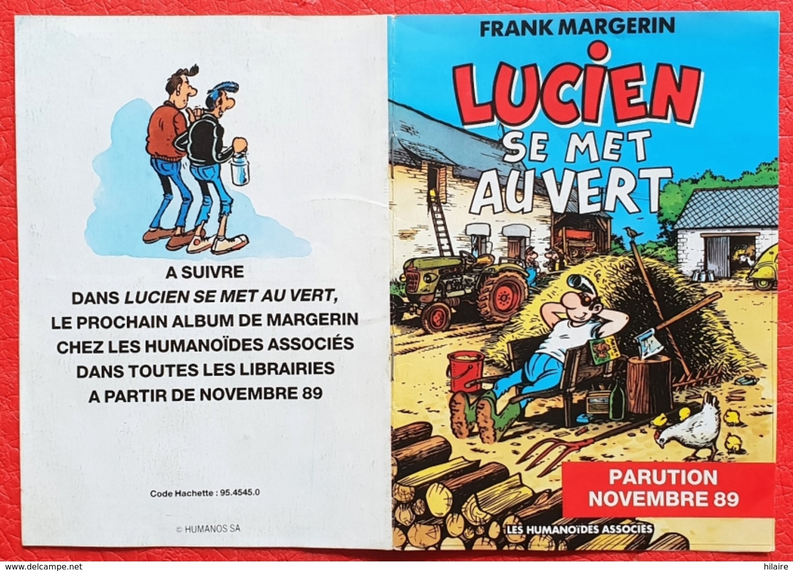 Pub 8 Pages LUCIEN SE MET AU VERT ùargerin - Margerin