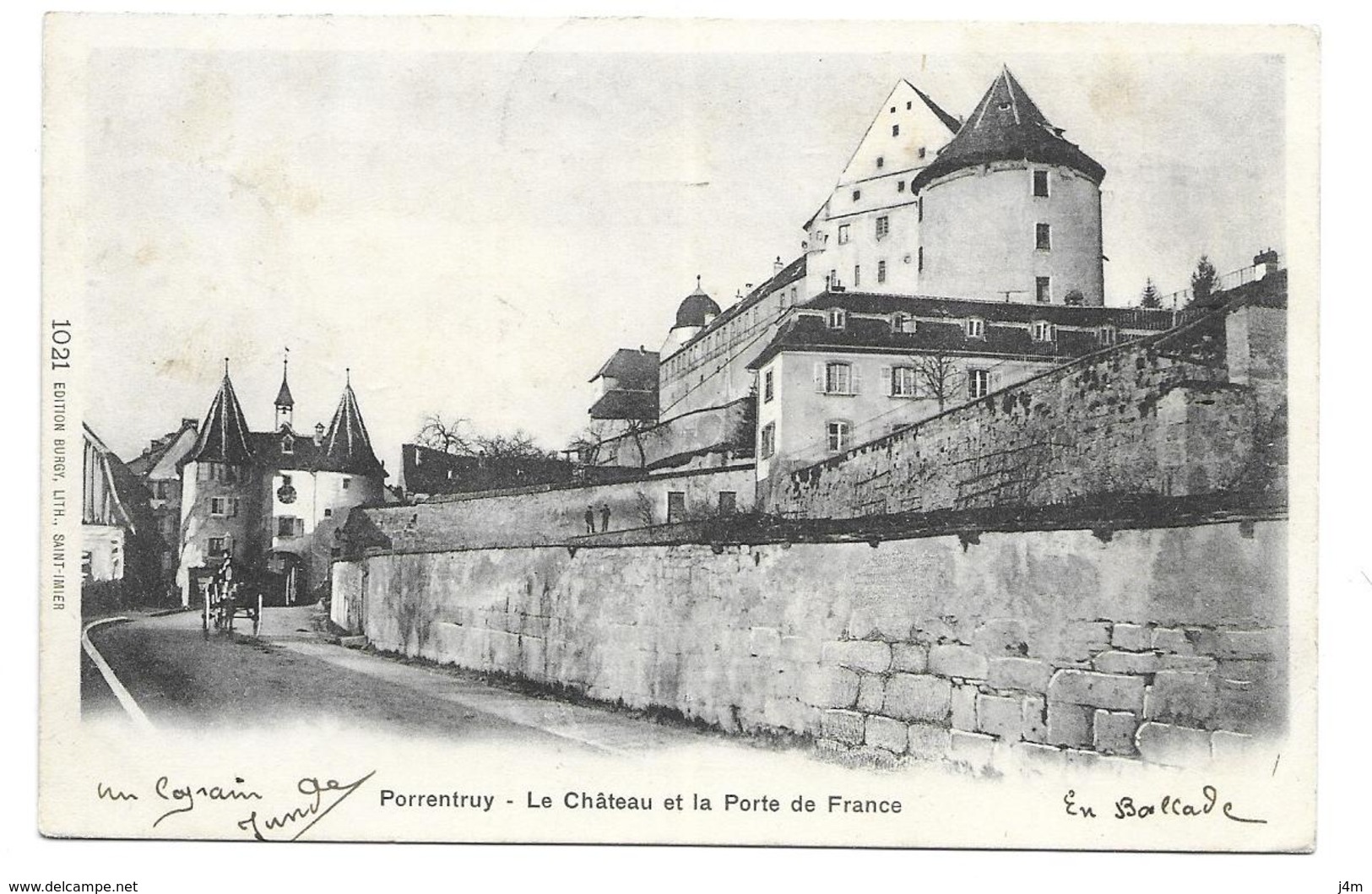 SUISSE...PORRENTRUY. Le Château Et La Porte De France - Porrentruy