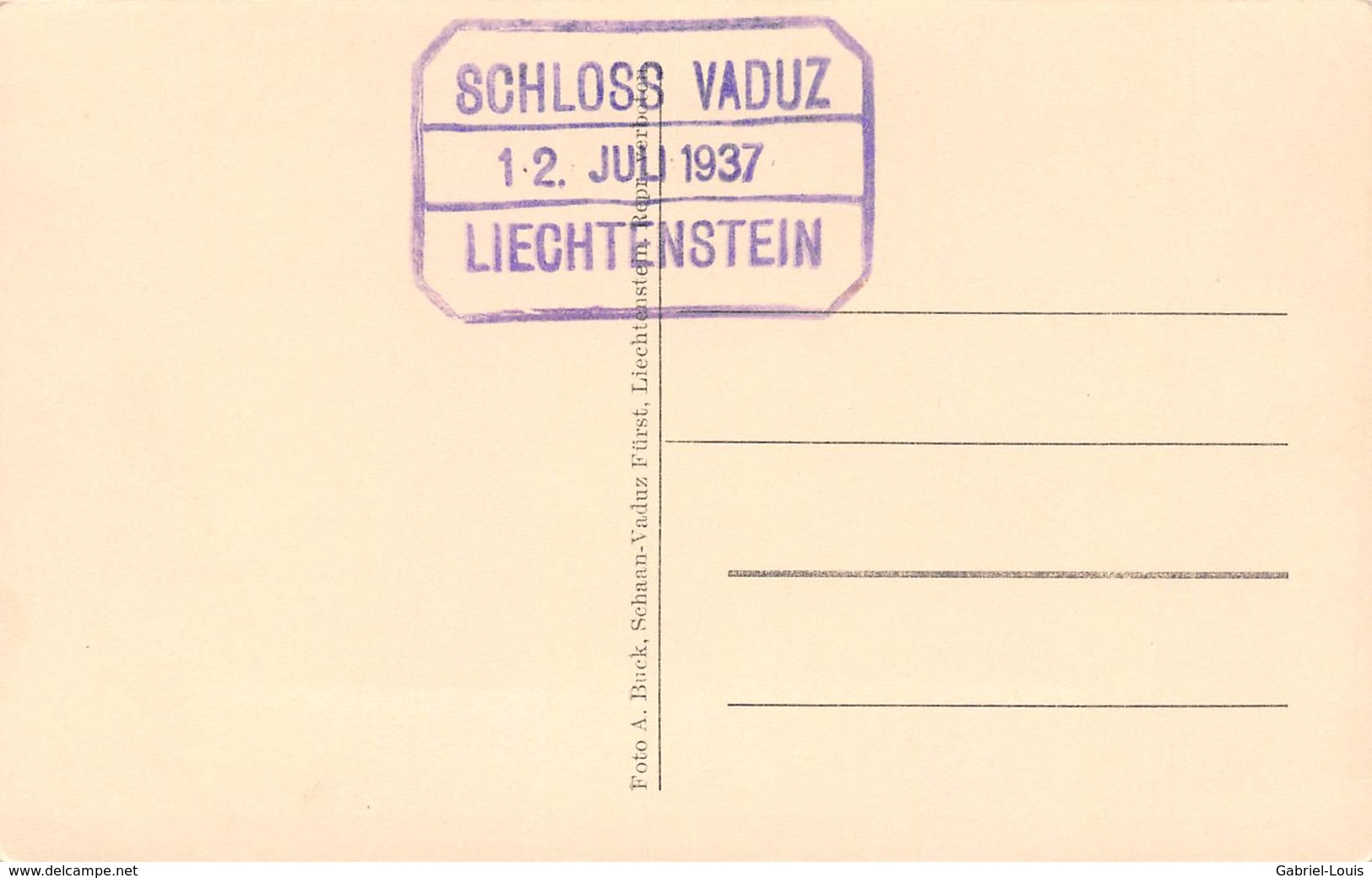 Schloss Vaduz (Liechtenstein)  - 12.07.1937 - Liechtenstein