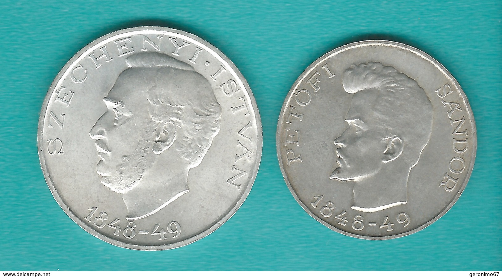 Hungary - Republic - Centenary Of 1848 Revolution - 1948 - 5 Forint - Petofi (KM537) 10 Forint - Istvan (KM538) - Hongrie