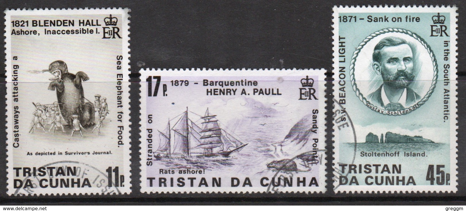 Tristan Da Cunha 1987 Set Of Stamps Celebrating The Shipwrecks 3rd Series. - Tristan Da Cunha