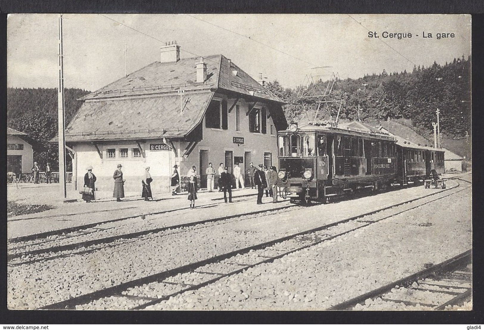 St. Cergue - La Gare - Bahnhof - Train à Vapeur - Dampflok - Chemin De Fer - 1920 - Saint-Cergue