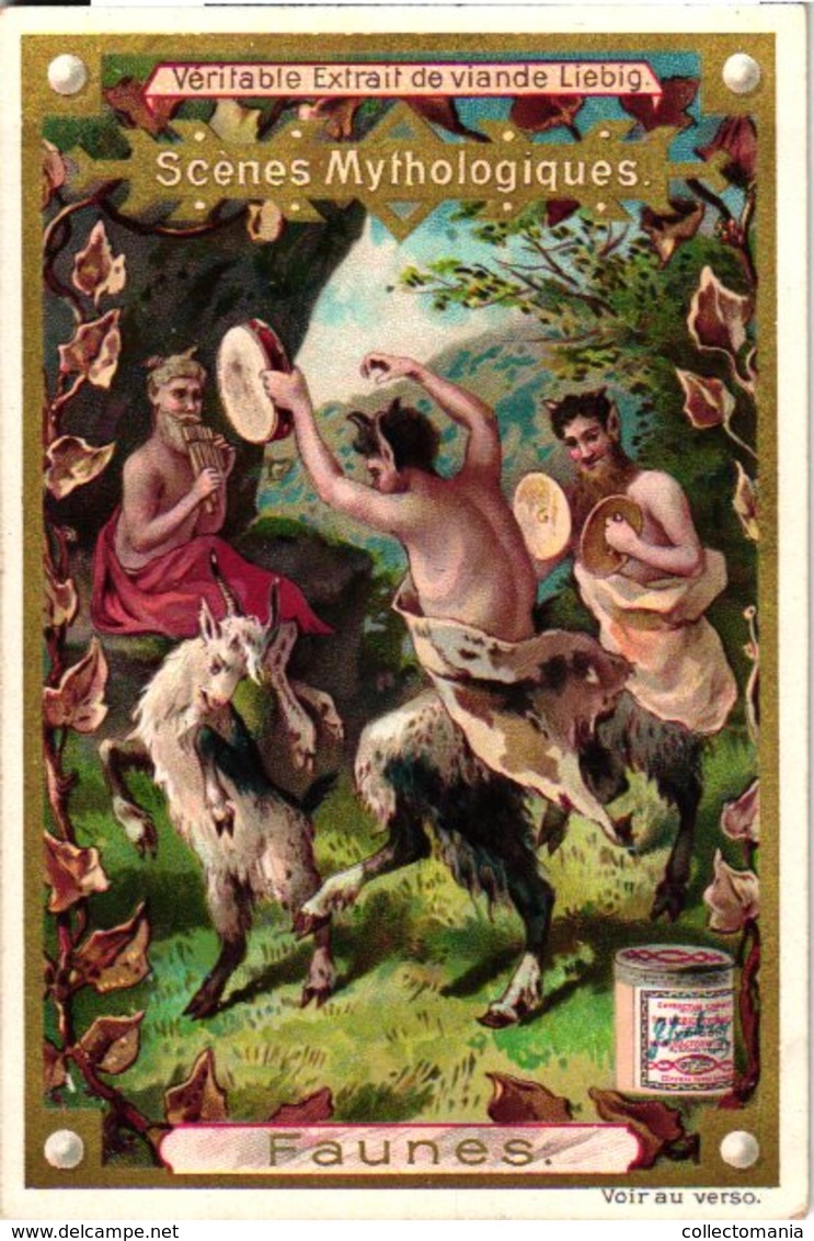 0472   Liebig 6 Cards -C1897-The World Of Greek Mythology- Scènes Mythologiques-Centaures-Faunes-Satires-Sirènes Litho - Liebig