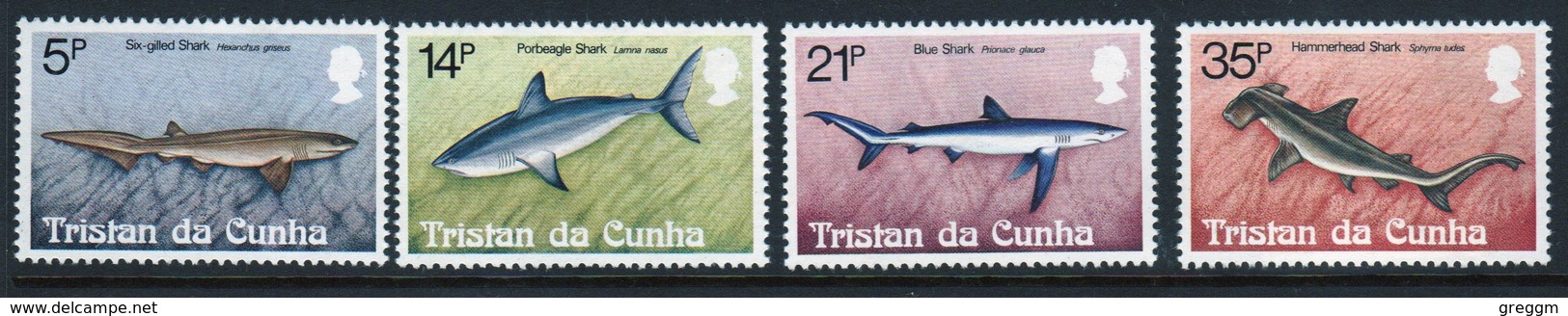 Tristan Da Cunha 1982 Set Of Stamps To Celebrate Sharks. - Tristan Da Cunha