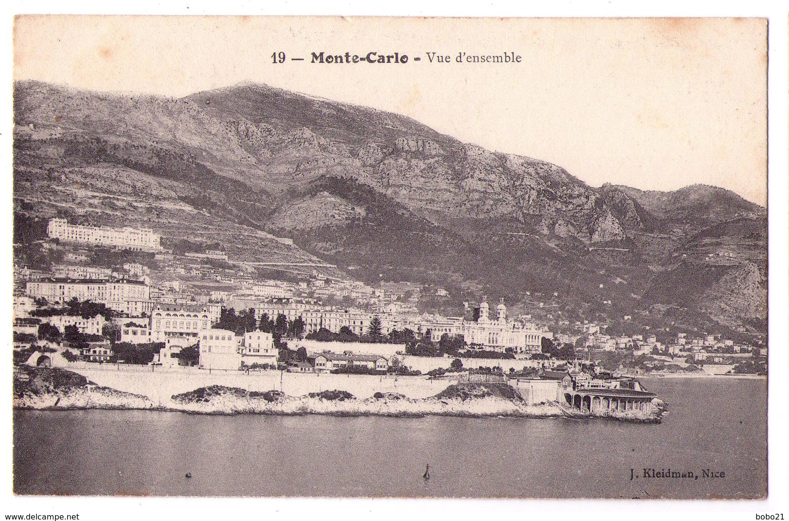 3944 - Monaco - Monte-Carlo -Vue D'ensemble - J. Kleidman à Nice - N°19 - - Monte-Carlo