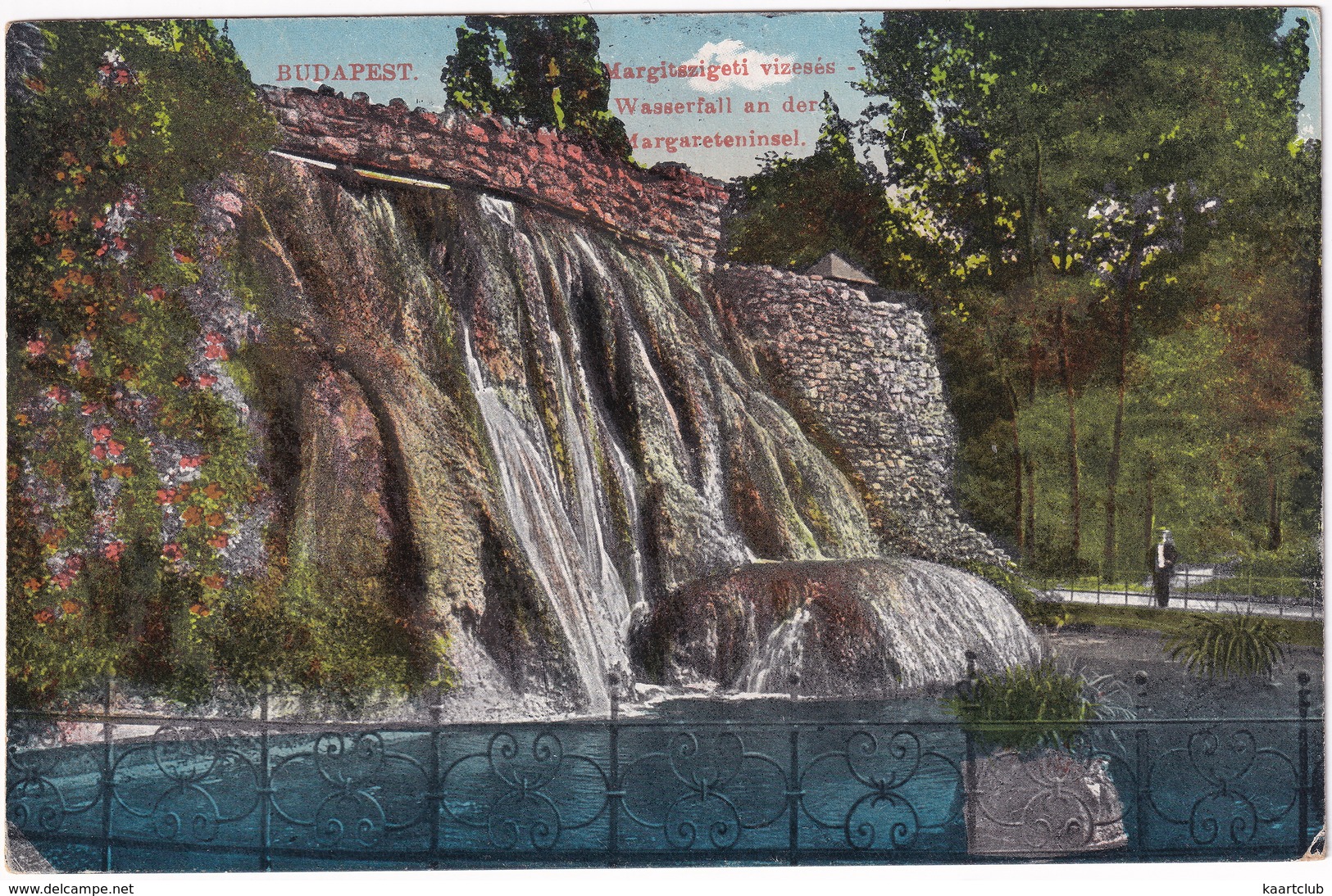 Budapest - Margitszigeti Vizeses - Wasserfall An Der Margareteninsel  - (1921) - Hongarije