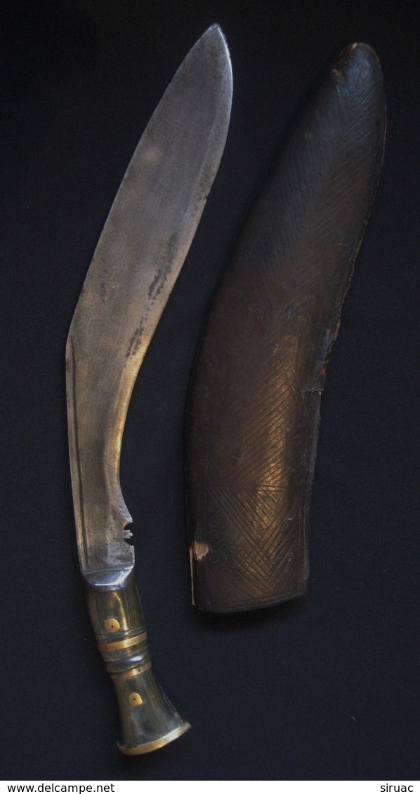 ANCIEN ET ORIGINAL KUKRI NEPAL - Armas Blancas