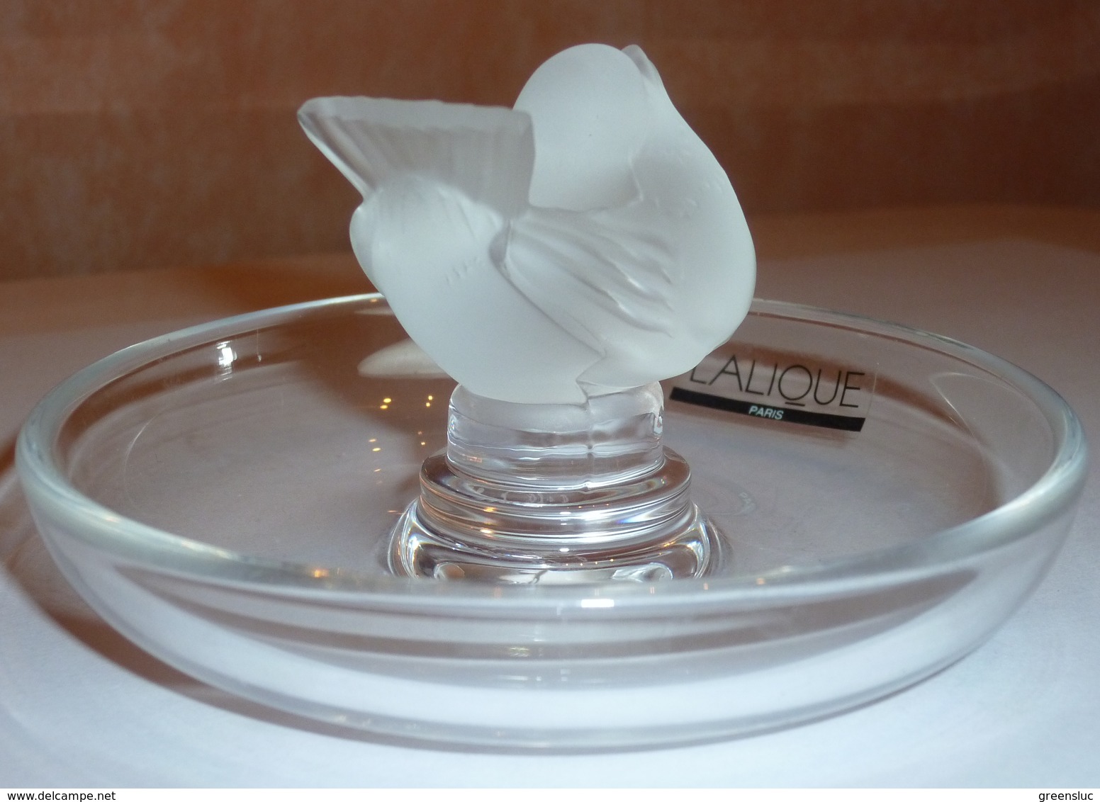 BAGUIER-VIDE-POCHE-RENE-LALIQUE-COUPELLE-OISEAU-CRISTAL - Verre & Cristal