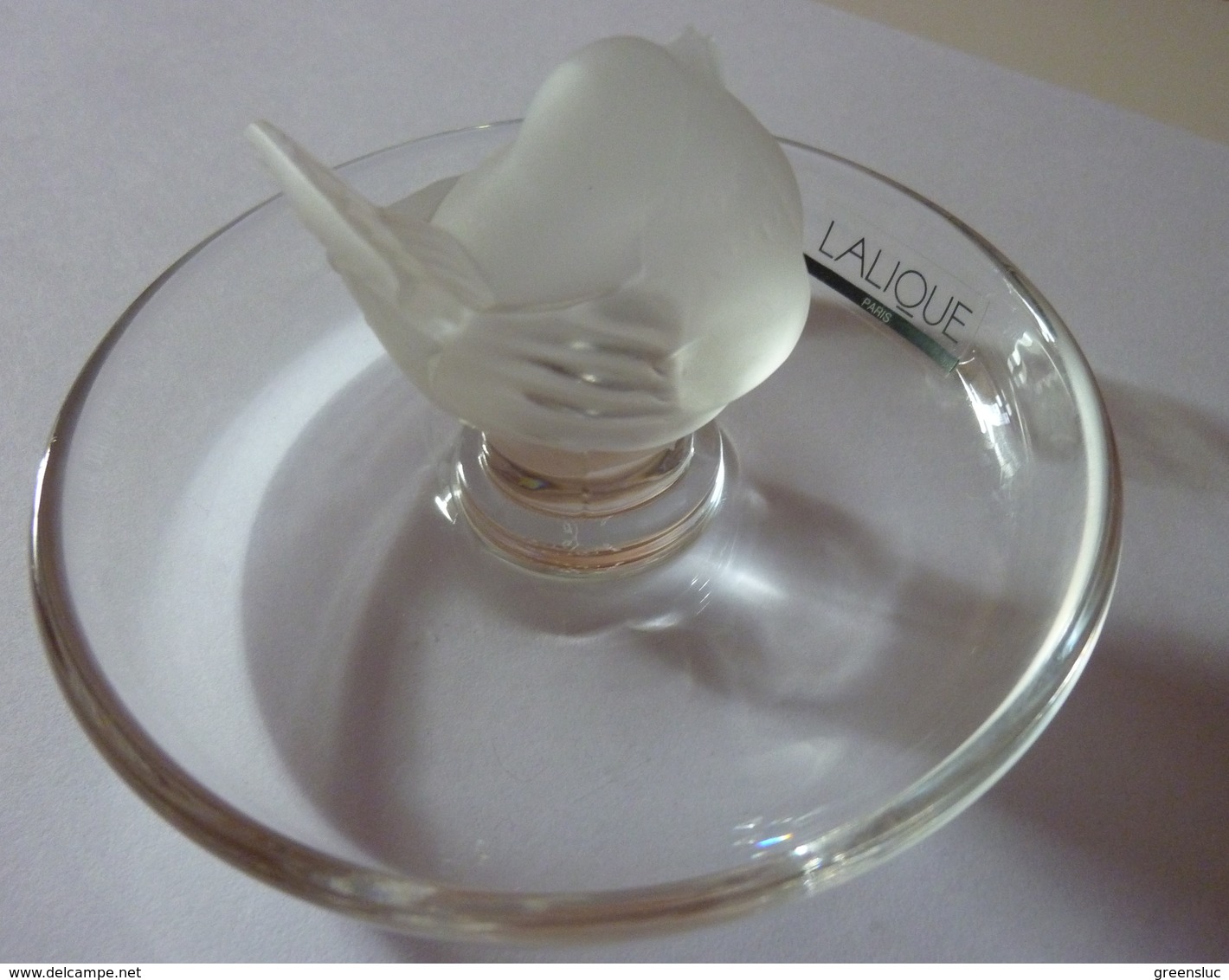 BAGUIER-VIDE-POCHE-RENE-LALIQUE-COUPELLE-OISEAU-CRISTAL - Verre & Cristal