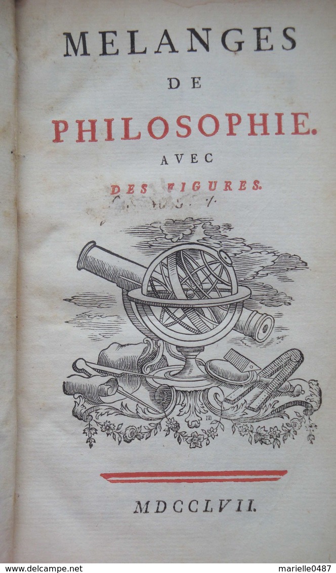 Voltaire – Mélanges De Philosophie Avec Figures - 1701-1800