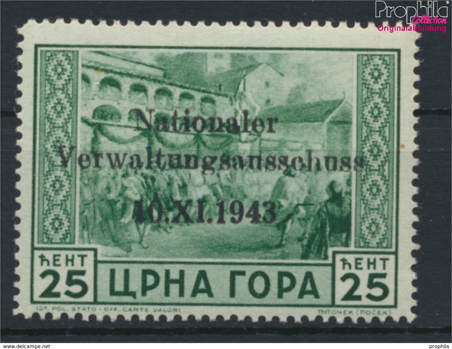 Montenegro (Dt.Bes.2.WK.) 10 Mit Falz 1943 Aufdruckausgabe (9265107 - Besetzungen 1938-45