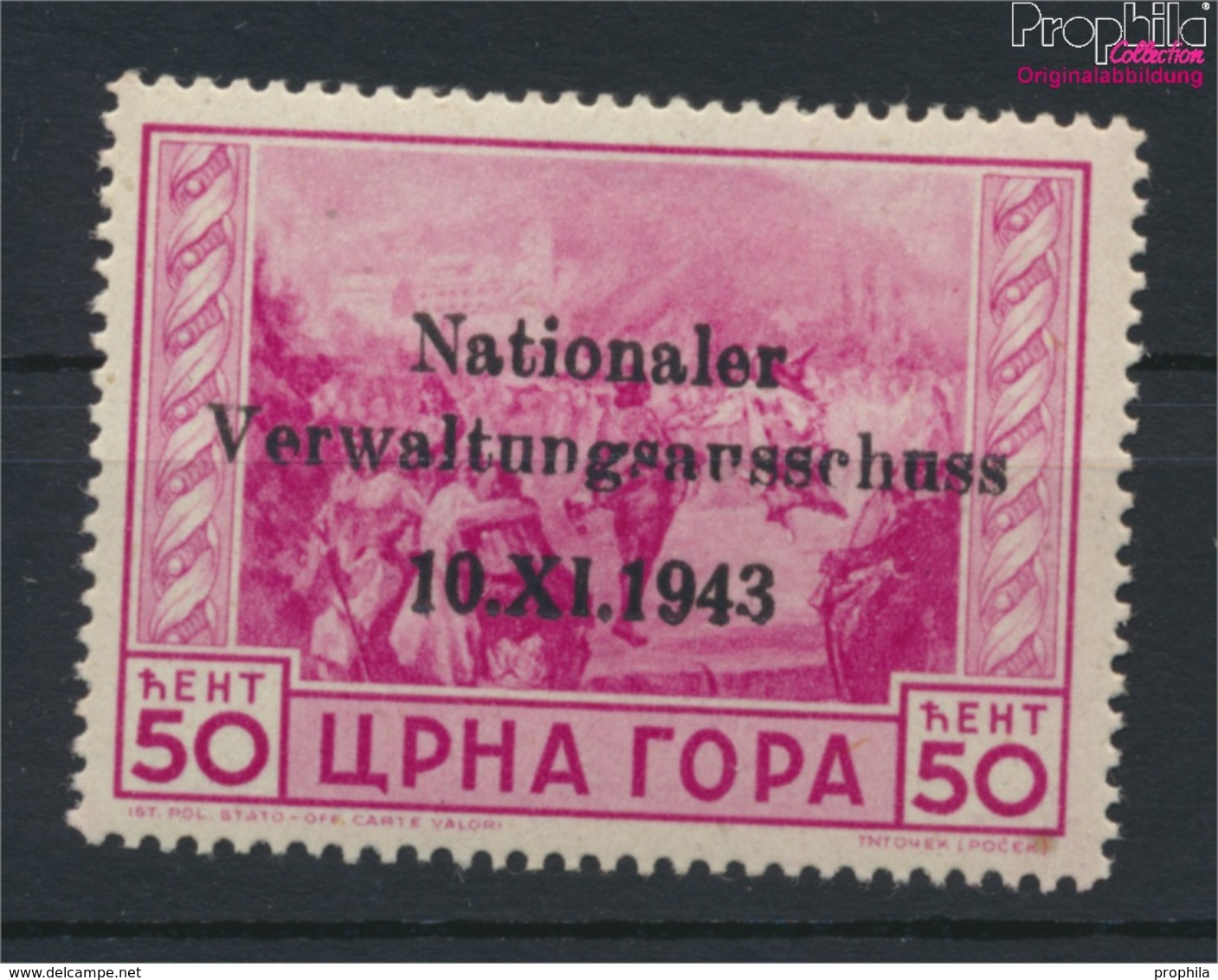 Montenegro (Dt.Bes.2.WK.) 11 Mit Falz 1943 Aufdruckausgabe (9265106 - Besetzungen 1938-45