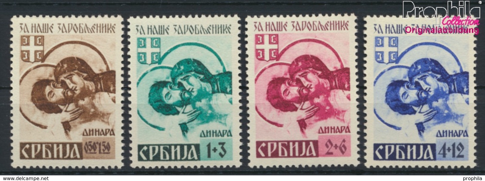 Serbien (Dt.Bes.2.WK.) 62A-65A (kompl.Ausg.) Postfrisch 1942 Kriegsgefangene (9265075 - Besetzungen 1938-45