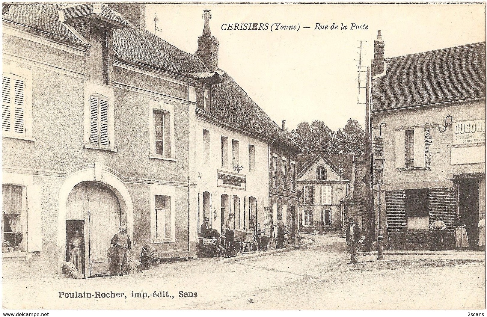 Dépt 89 - CERISIERS - Rue De La Poste - Poulain-Rocher, Imp.-édit. - Cerisiers
