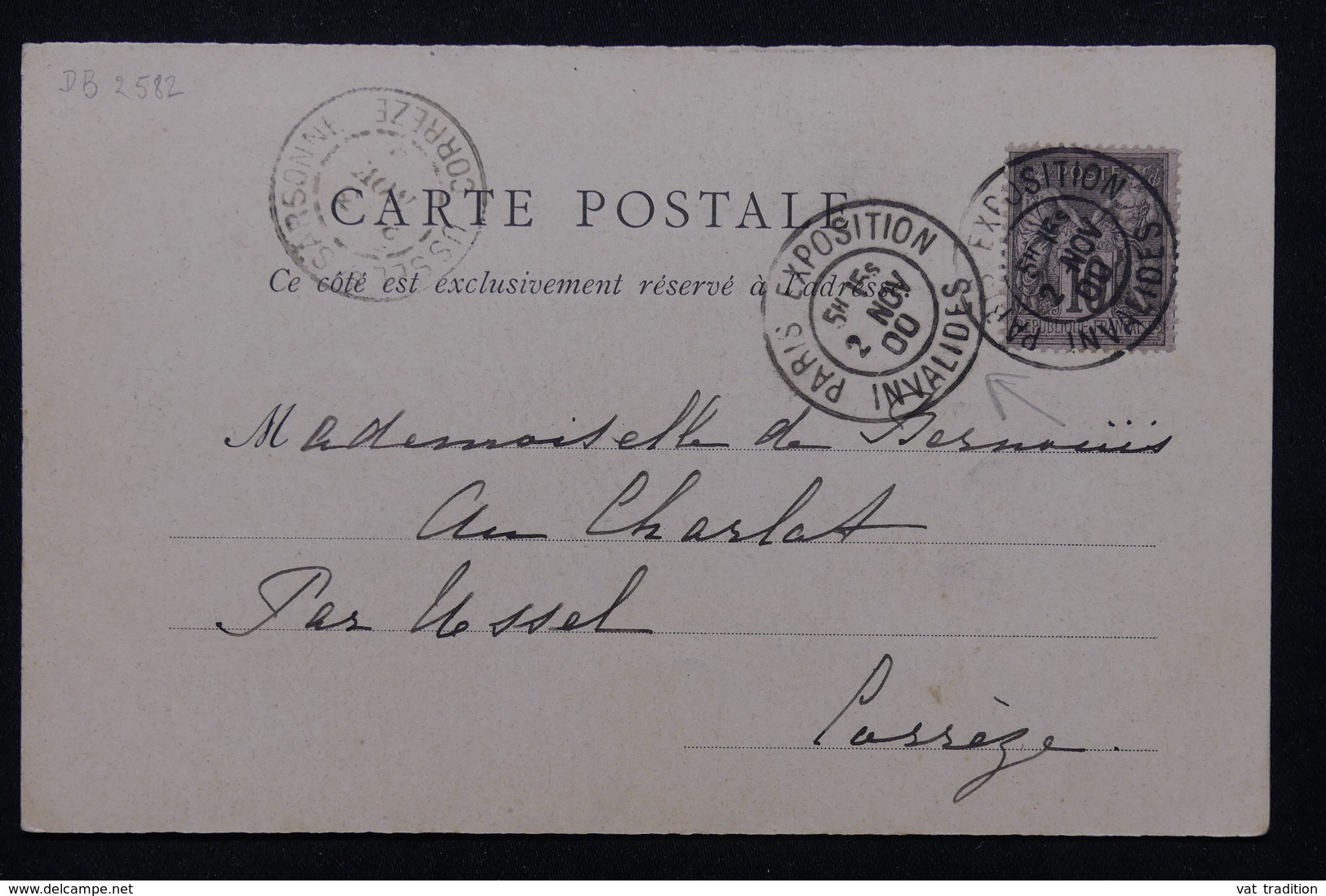 FRANCE - Oblitération " Paris Exposition Invalides " Sur Carte Postale En 1900 Pour Ussel -  L 21539 - 1877-1920: Semi-moderne Periode