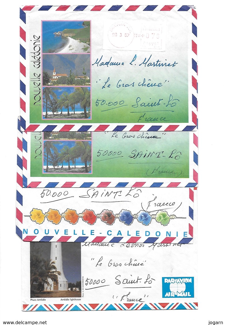 NOUVELLE CALÉDONIE - Lot De 19 ENVELOPPES TIMBRÉES & 4 Enveloppes Sans Timbre. H - Lots & Serien