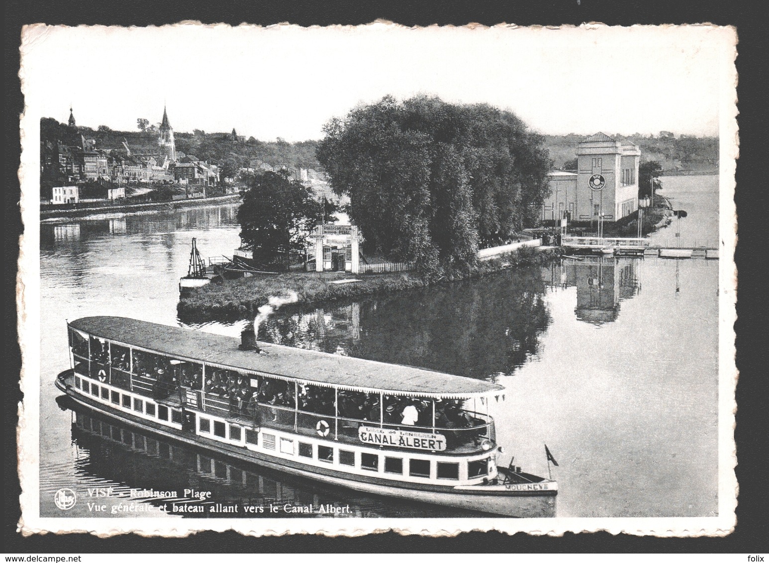 Visé - Robinson Plage - Vue Générale Et Bateau Allant Vers Le Canal Albert - Nels Bromurite - Wezet