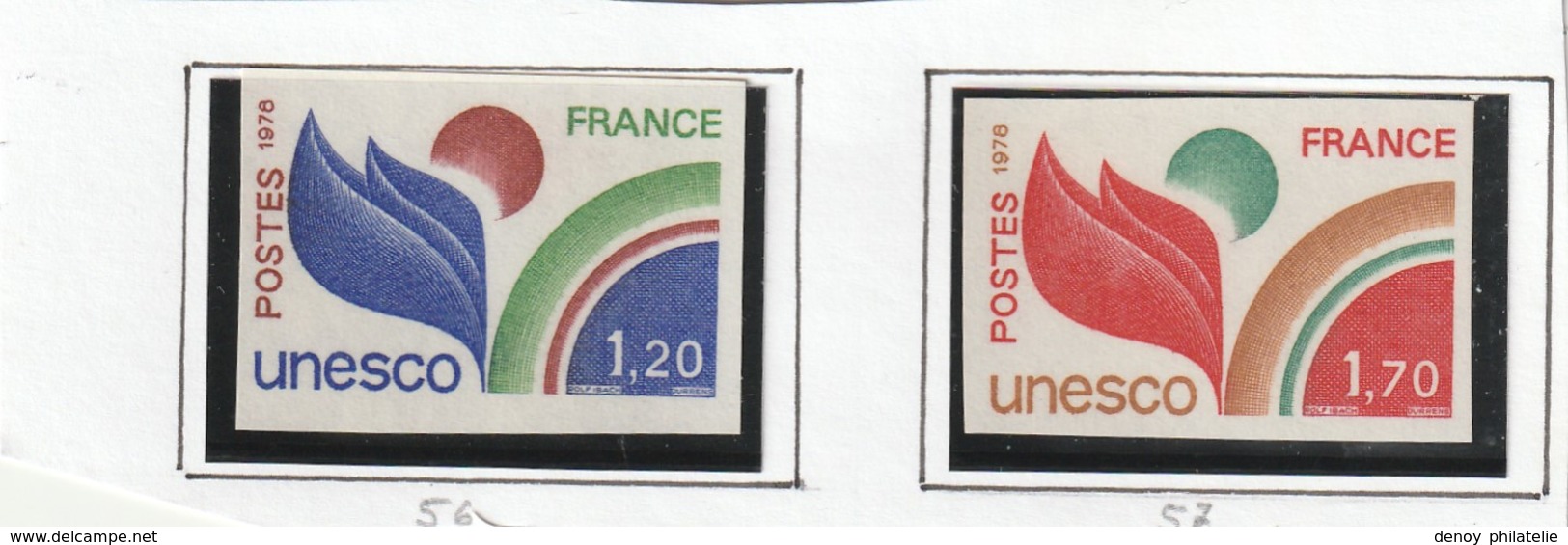 France Timbre  De Service Non Dentelé Série 56 Et 57 Ans Charnière ** - Non Classificati