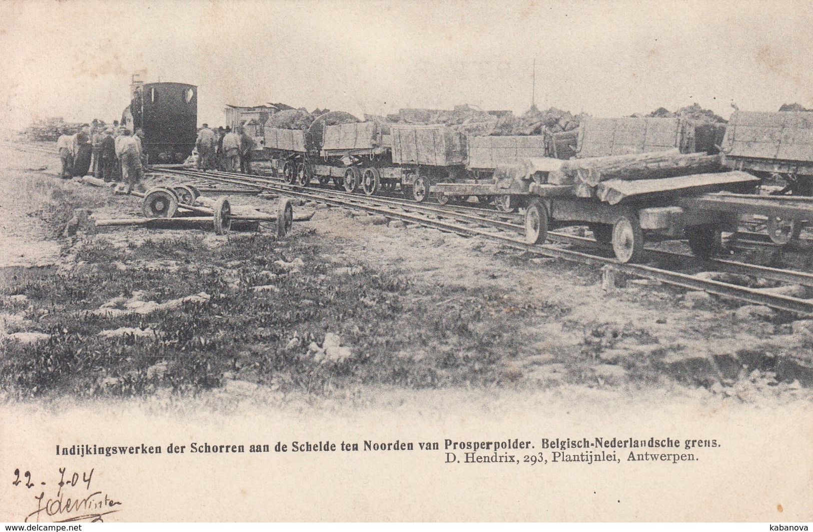 Kieldrecht Prosperpolder Prosper Polder Indijkingswerken Hedwige Polder (1904). Tram - Beveren-Waas