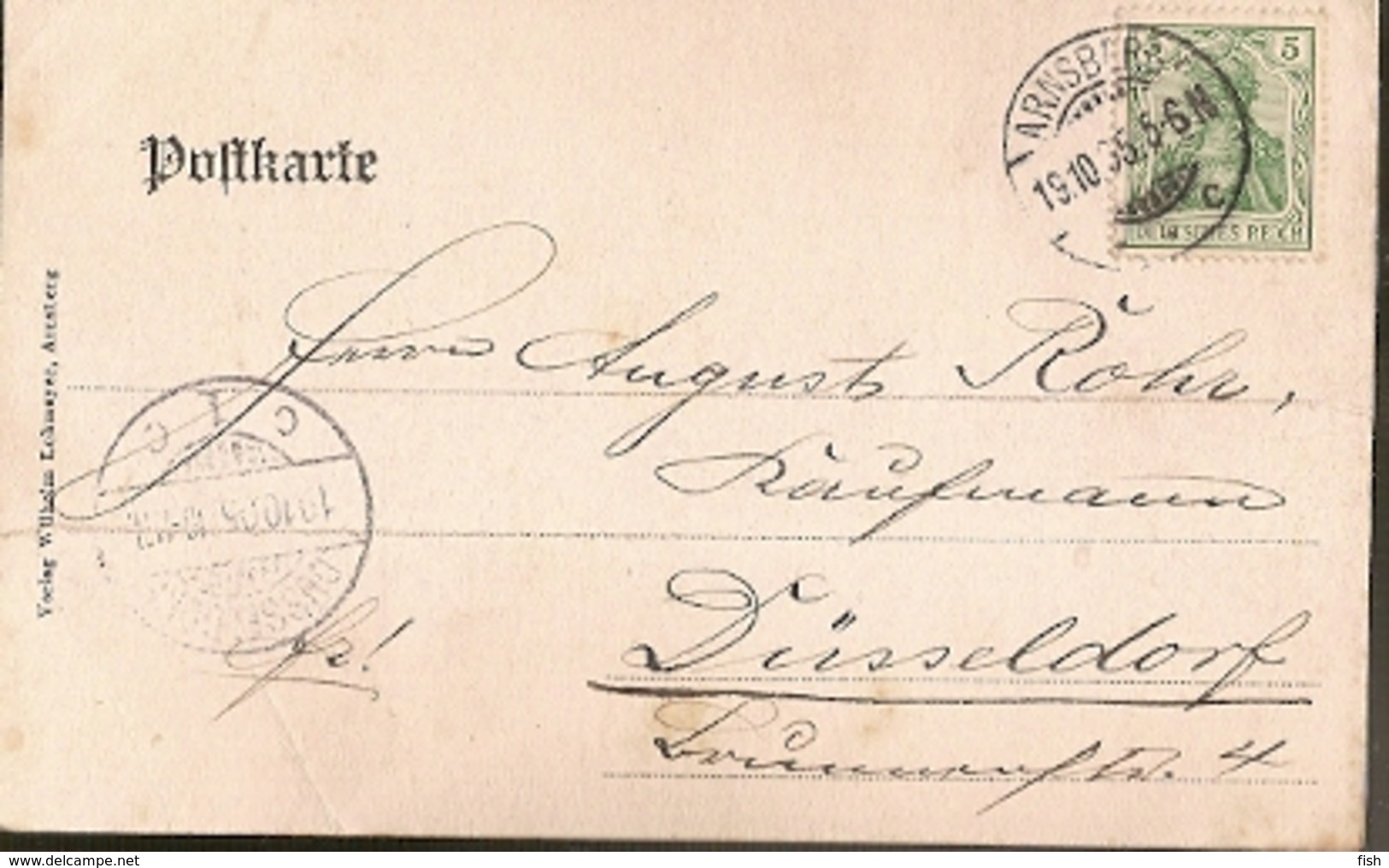 Germany &  Circulated, Litografia, Partie An Der Alten Stadtmauer, Arnsberg,  Düsseldorf 1905 (7777) - Arnsberg