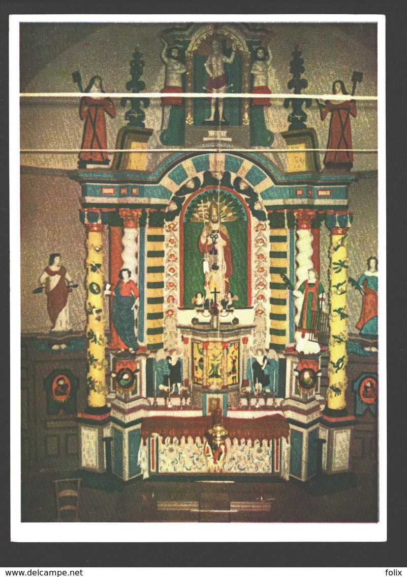 Beho - Eglise De Beho - Le Maître-autel, Au Centre La Statue De St. Pierre, Vêtu En Premier Pape - Gouvy