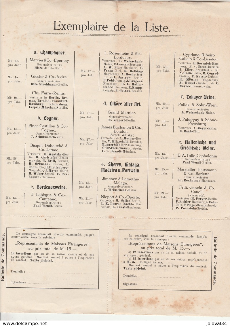 Allemagne Facture Lettre Illustrée 4 Pages  DEUTSCHE WEIN ZEITUNG  MAINZ MAYENCE - Champagne Cognac Bordeaux Tokay ... - 1900 – 1949