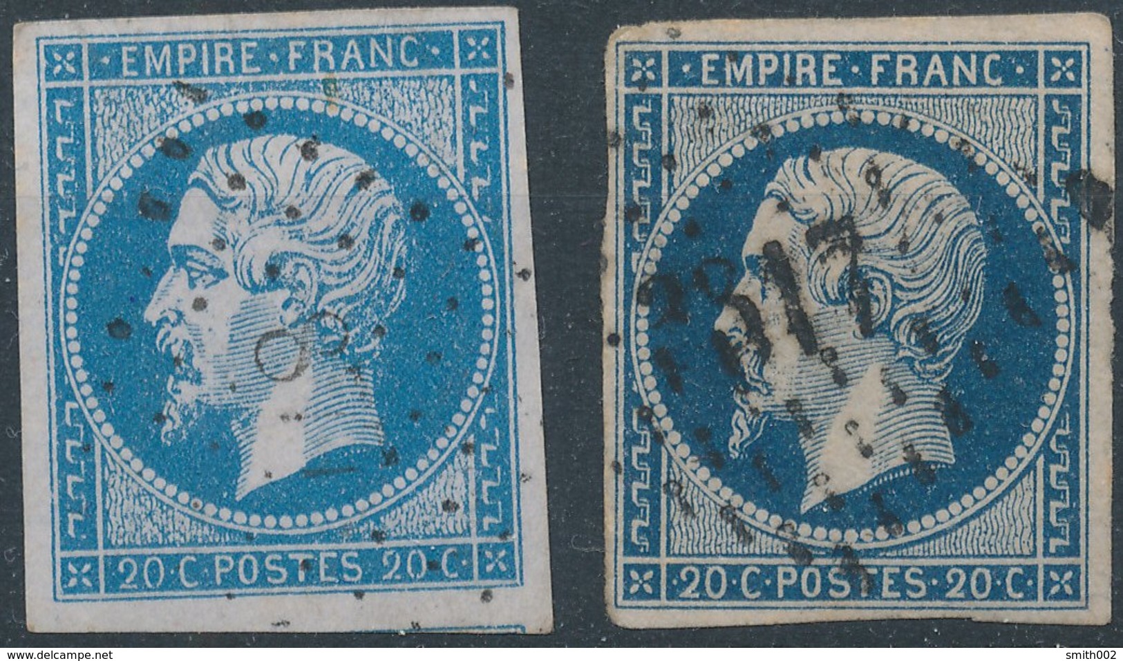 1853 - No 13 + 13a - 1853-1860 Napoléon III