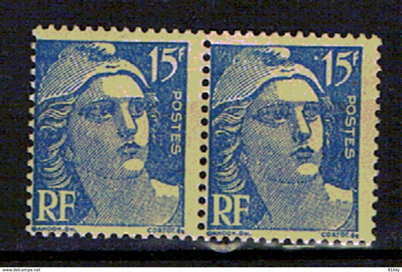 FRANCE N° 724** X 2 Type Marianne De Gandon - 1945-54 Maríanne De Gandon