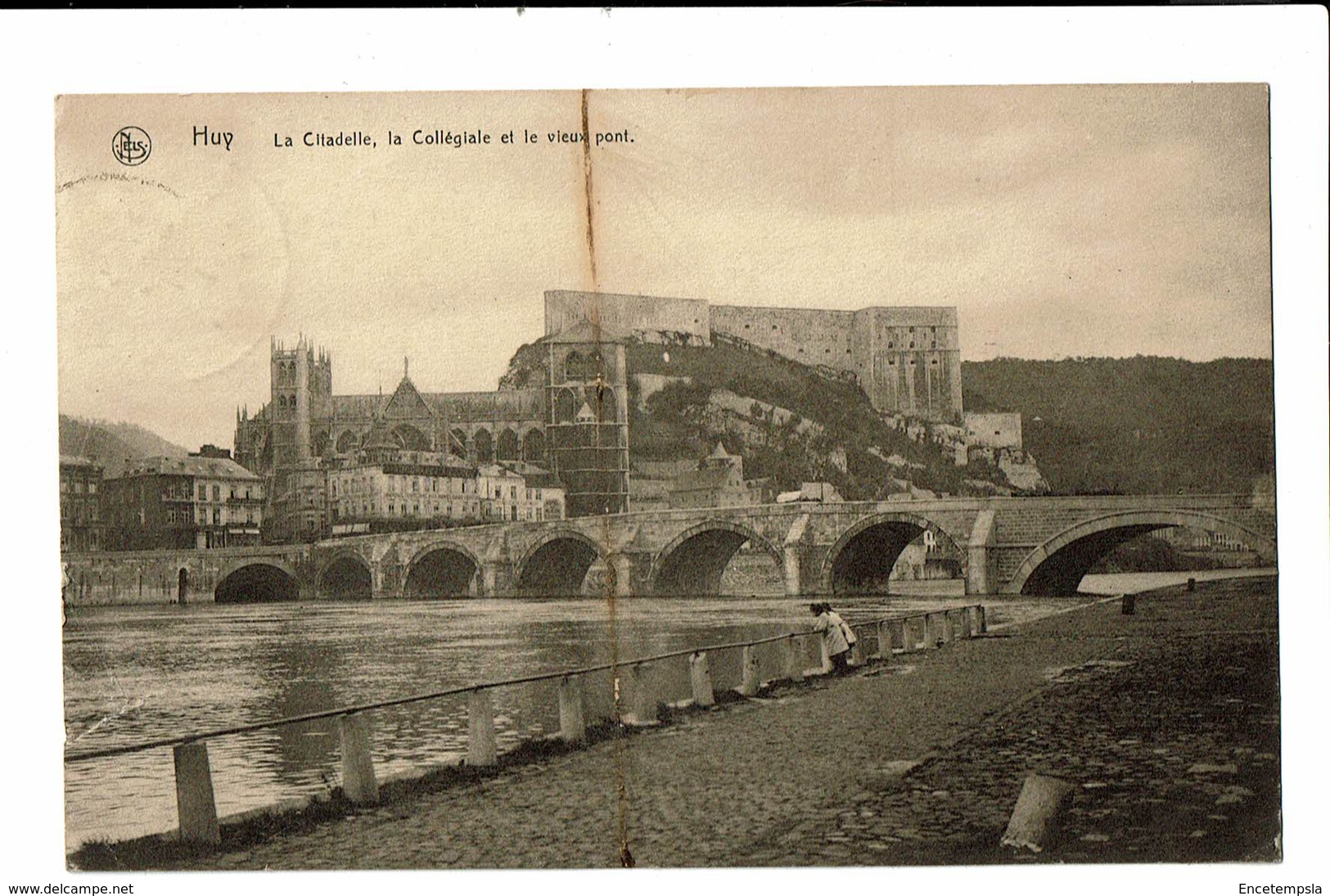 CPA - Carte Postale -Belgique Huy - La Citadelle -Le Vieux Pont-1924- S5167 - Huy