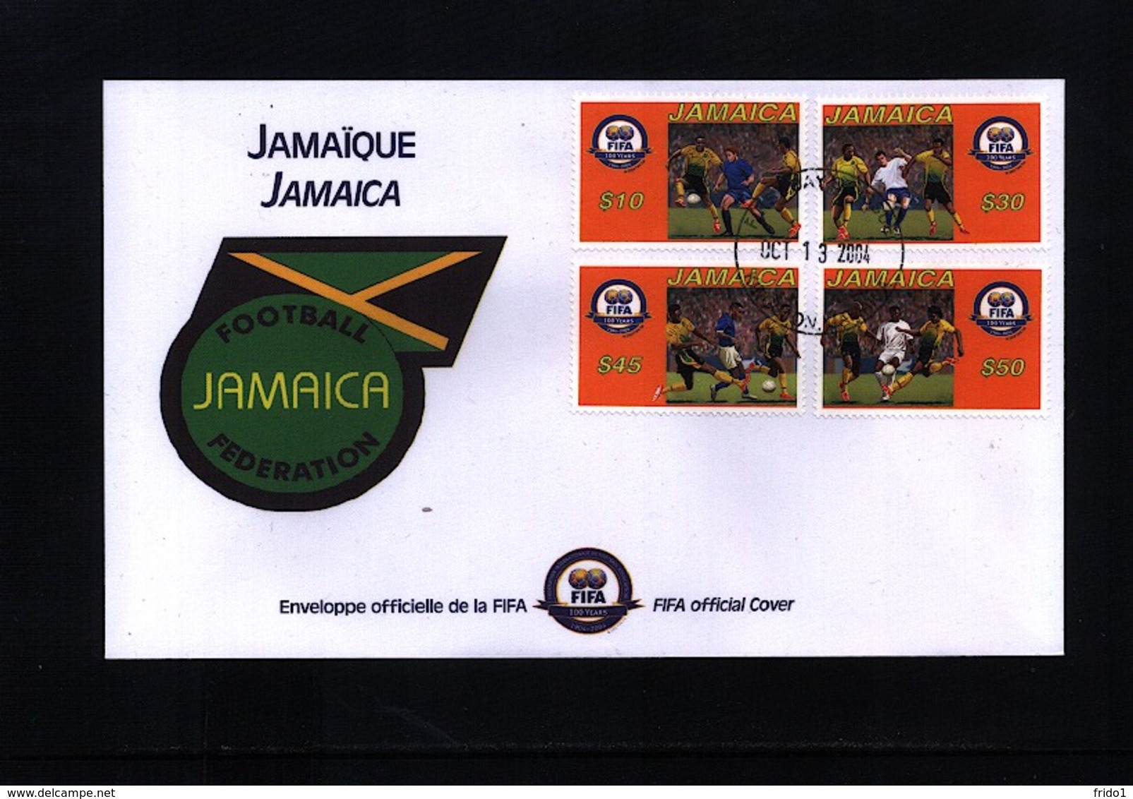 Jamaica 2004 100 Years Of FIFA Interesting Cover - Cartas & Documentos