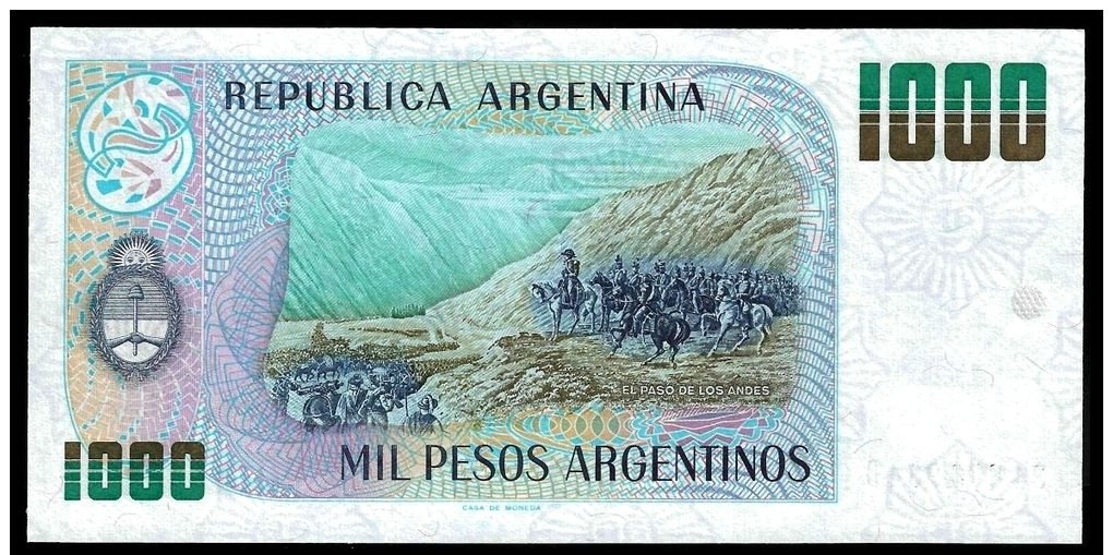 Argentina 1000 PESOS Serie D ND 1983-85 P 317b UNC  [Argentijnse Argentine ) - Argentine