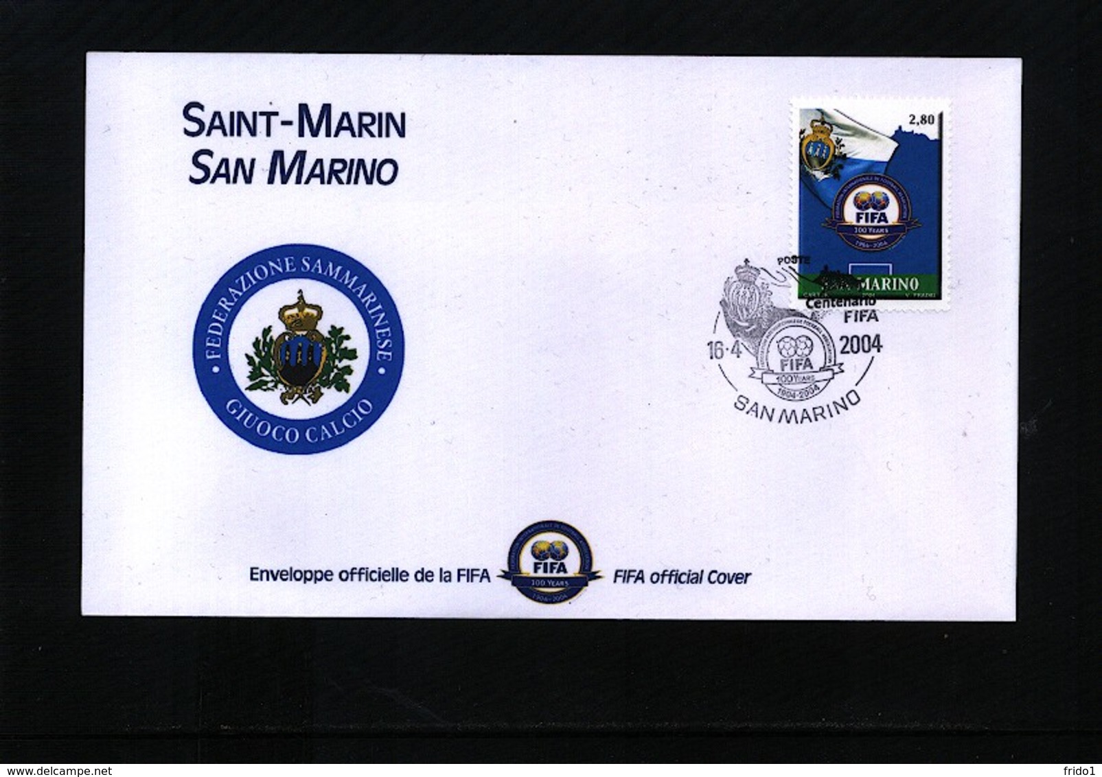 San Marino 2004 100 Years Of FIFA Interesting Cover - Cartas & Documentos