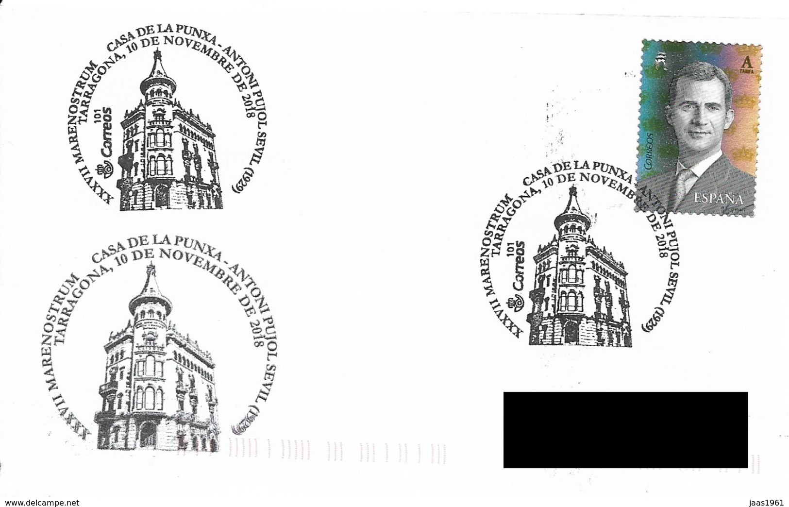 SPAIN. POSTMARK PUNXA HOUSE. TARRAGONA 2018 - Máquinas Franqueo (EMA)