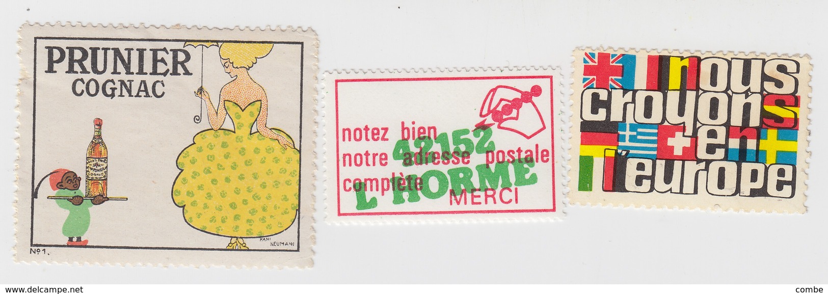 COGNAC PRUNIER, ADRESSE POSTALE L'HORME 42152, NOUS CROYONS EN L'EUROPE - Other & Unclassified